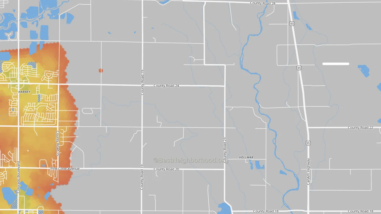 Bike Grade map of Vollmar, CO