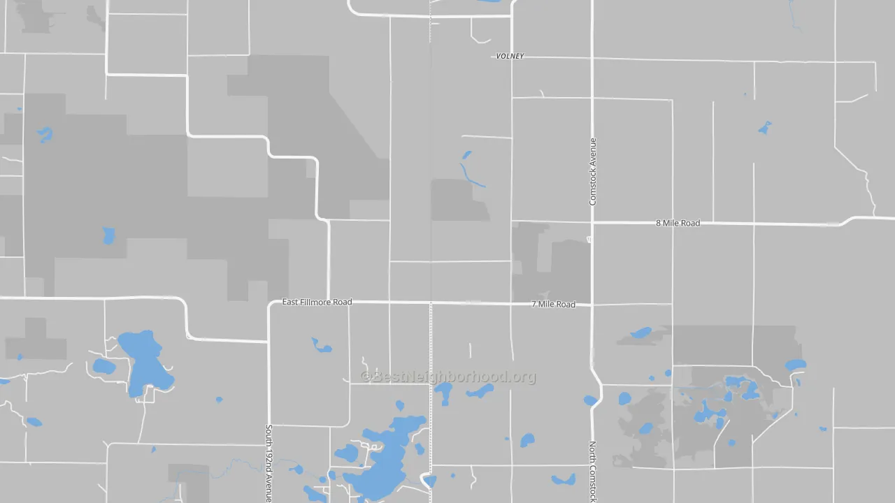 Bike Grade map of Volney, MI