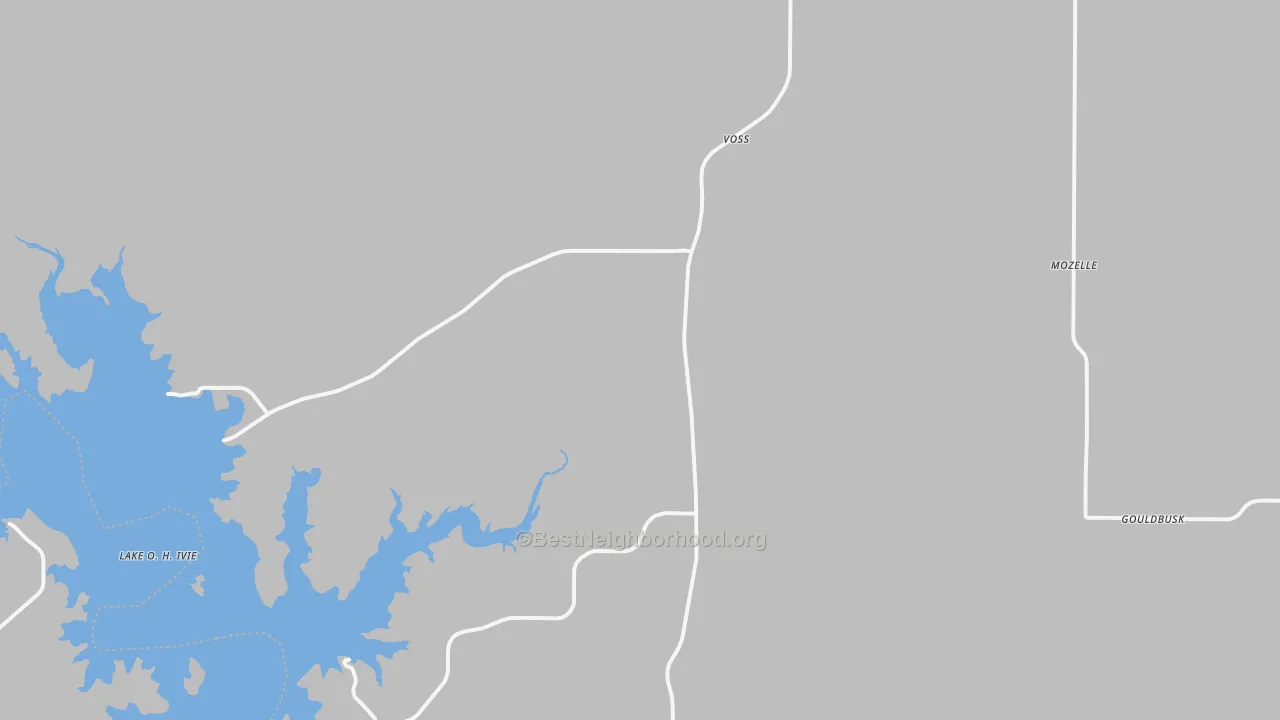 Bike Grade map of Voss, TX