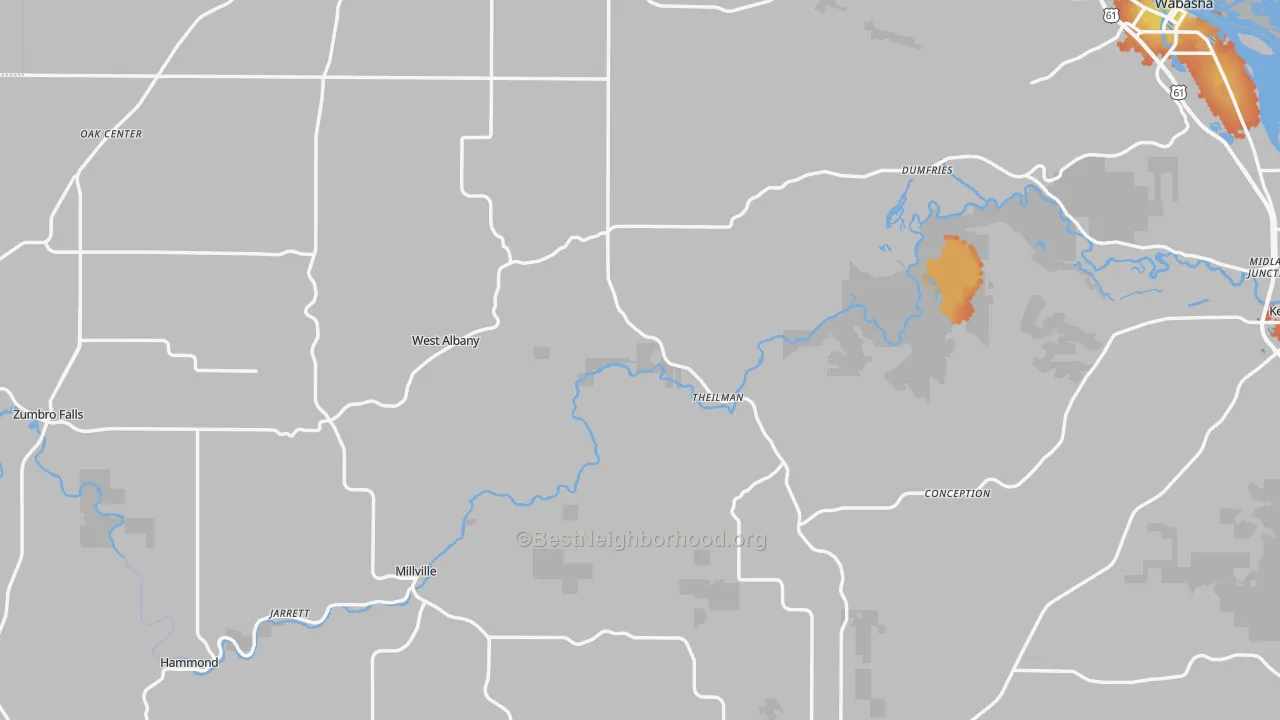 Bike Grade map of Wabasha County, MN
