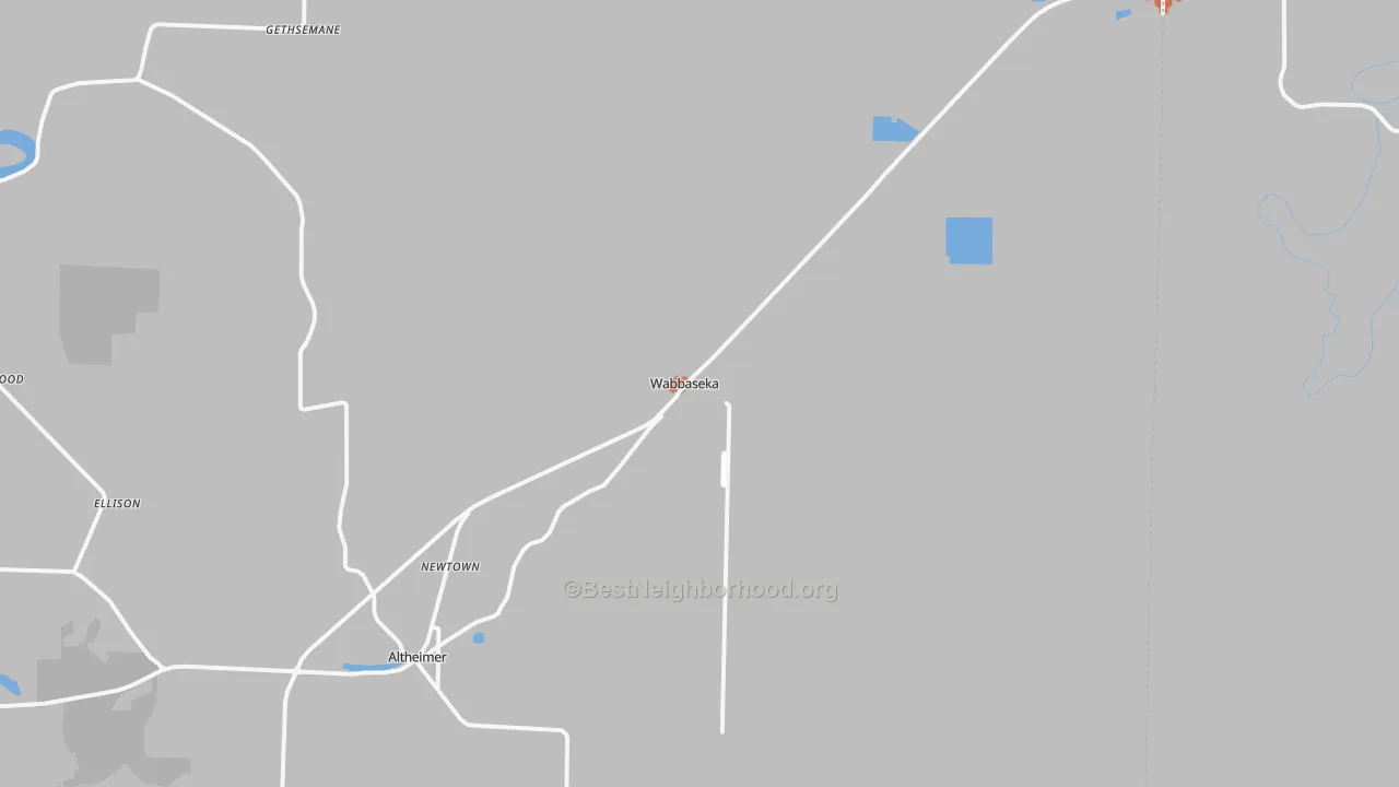Bike Grade map of Wabbaseka, AR