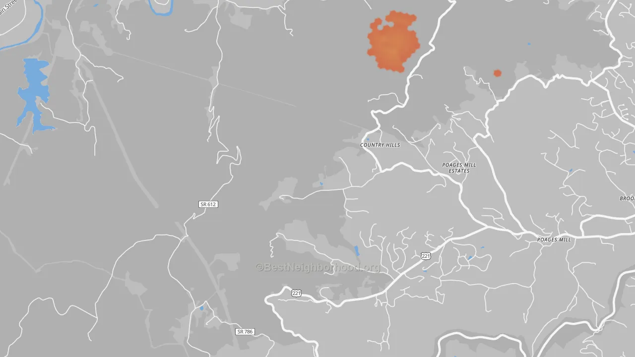 Bike Grade map of Wabun, VA