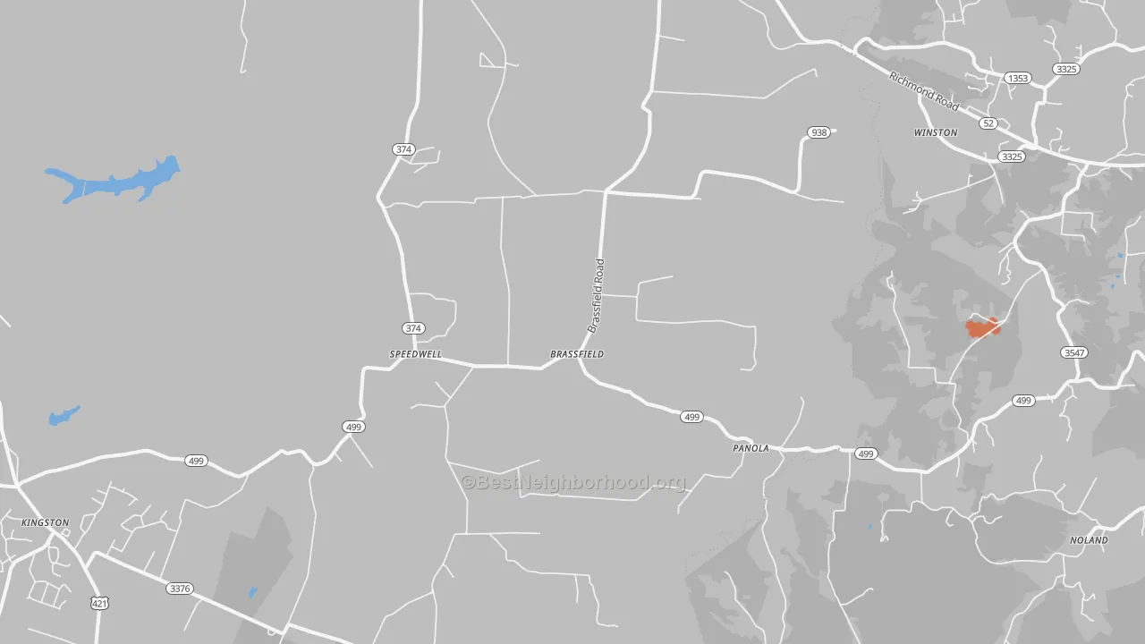 Bike Grade map of Waco, KY