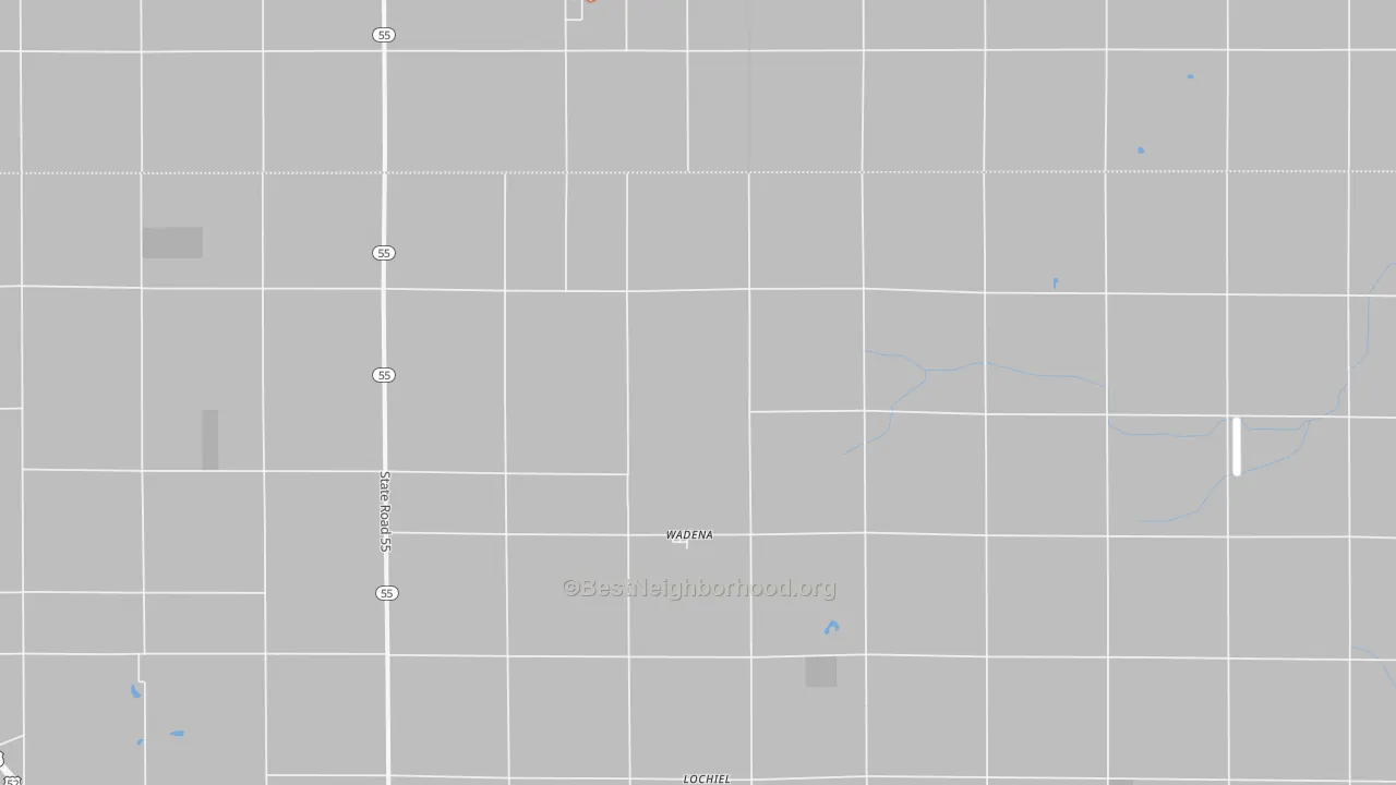 Bike Grade map of Wadena, IN
