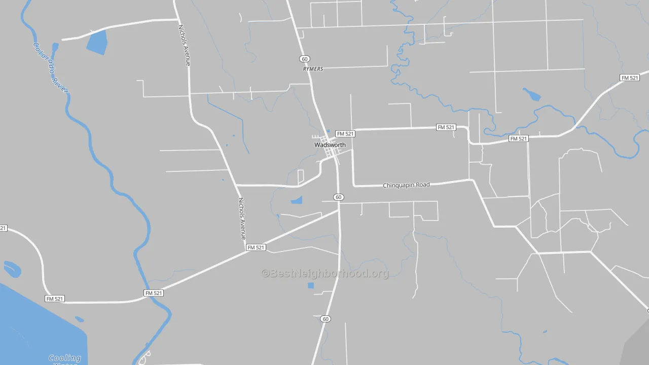 Bike Grade map of Wadsworth, TX