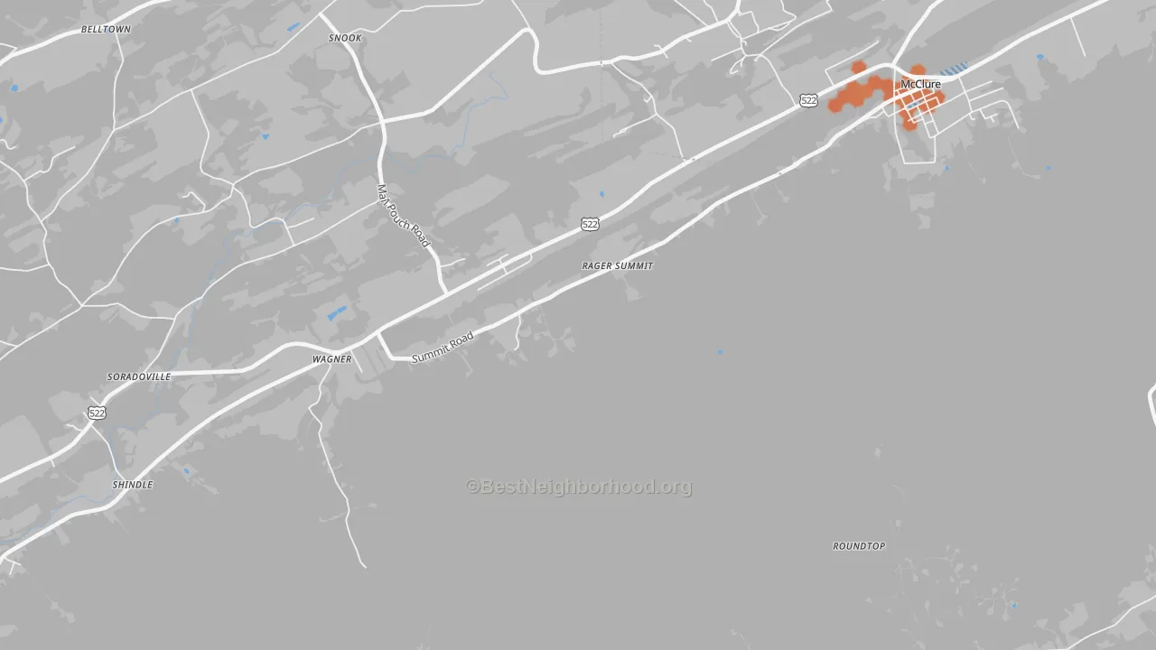 Bike Grade map of Wagner, PA