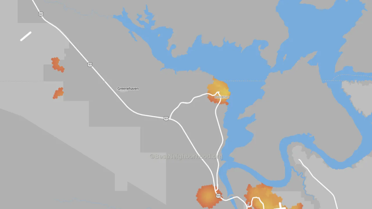 Bike Grade map of Wahweap, AZ