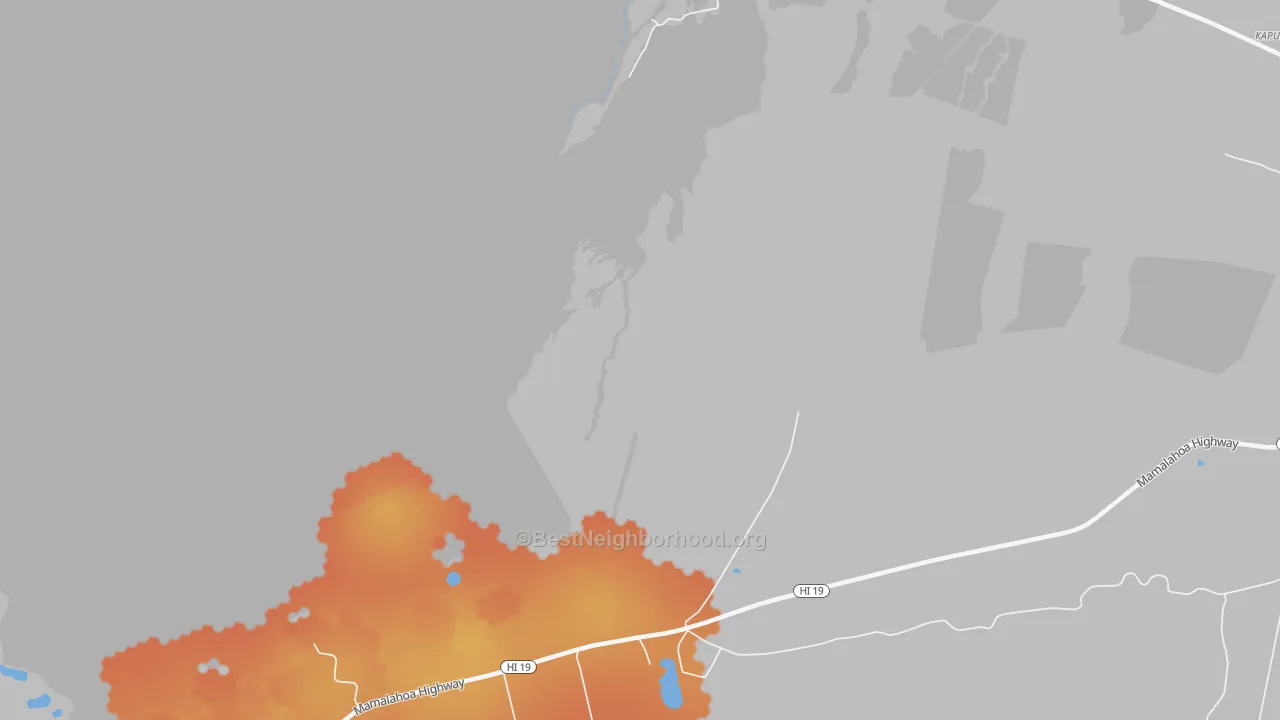 Bike Grade map of Waipio, HI