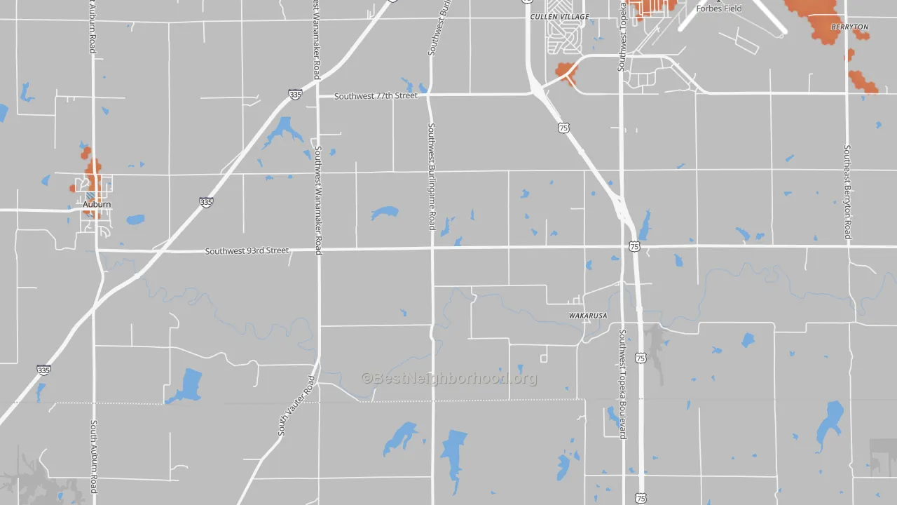 Bike Grade map of Wakarusa, KS