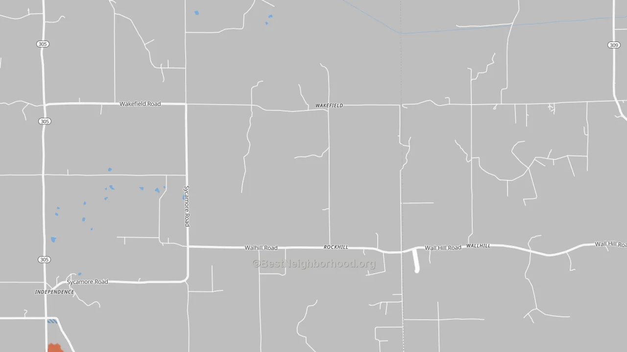 Bike Grade map of Wakefield, MS