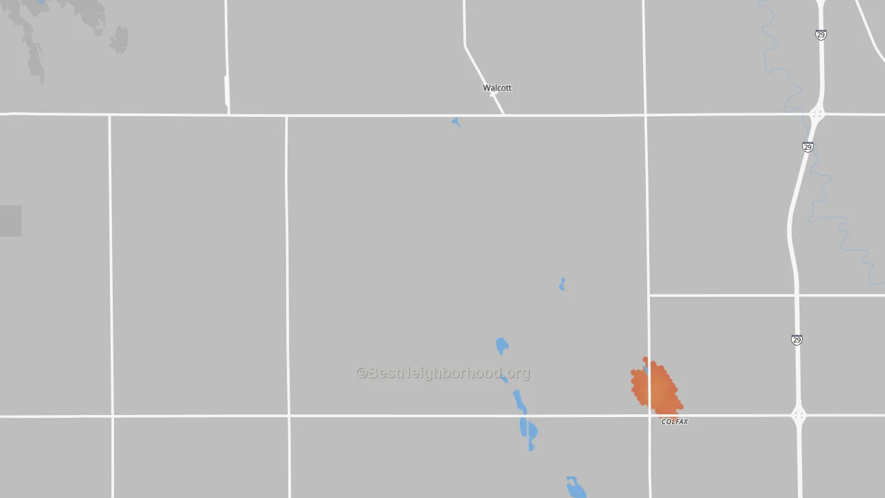 Bike Grade map of Walcott, ND