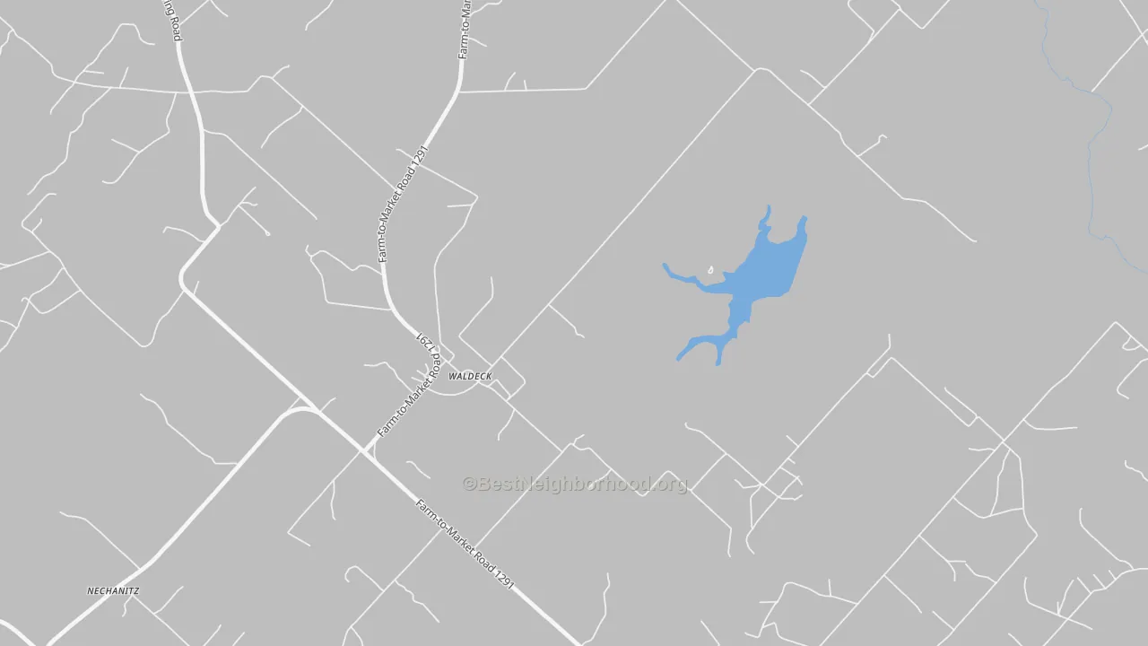 Bike Grade map of Waldeck, TX