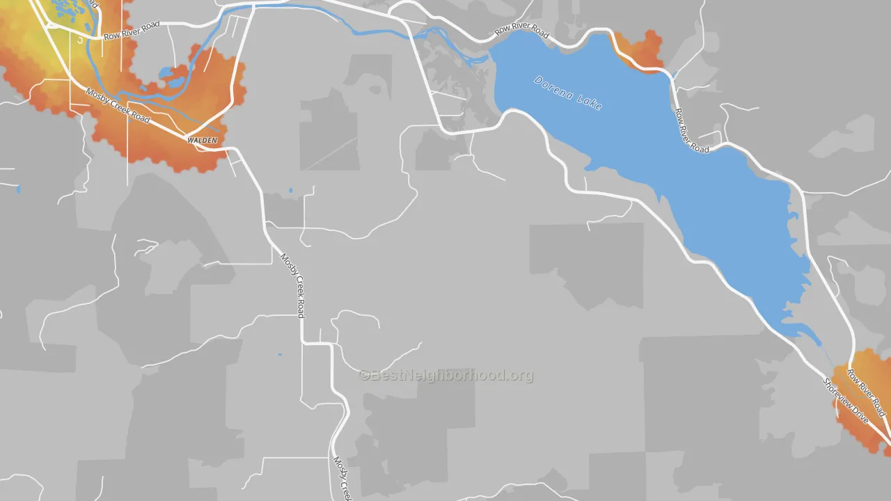 Bike Grade map of Walden, OR