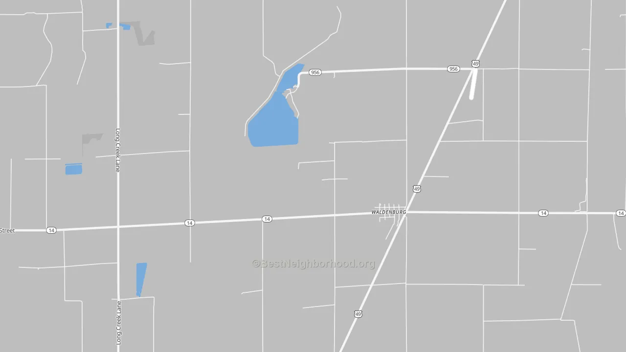 Bike Grade map of Waldenburg, AR