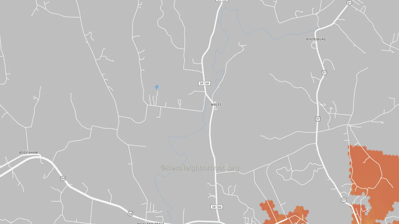 Bike Grade map of Wales, TN