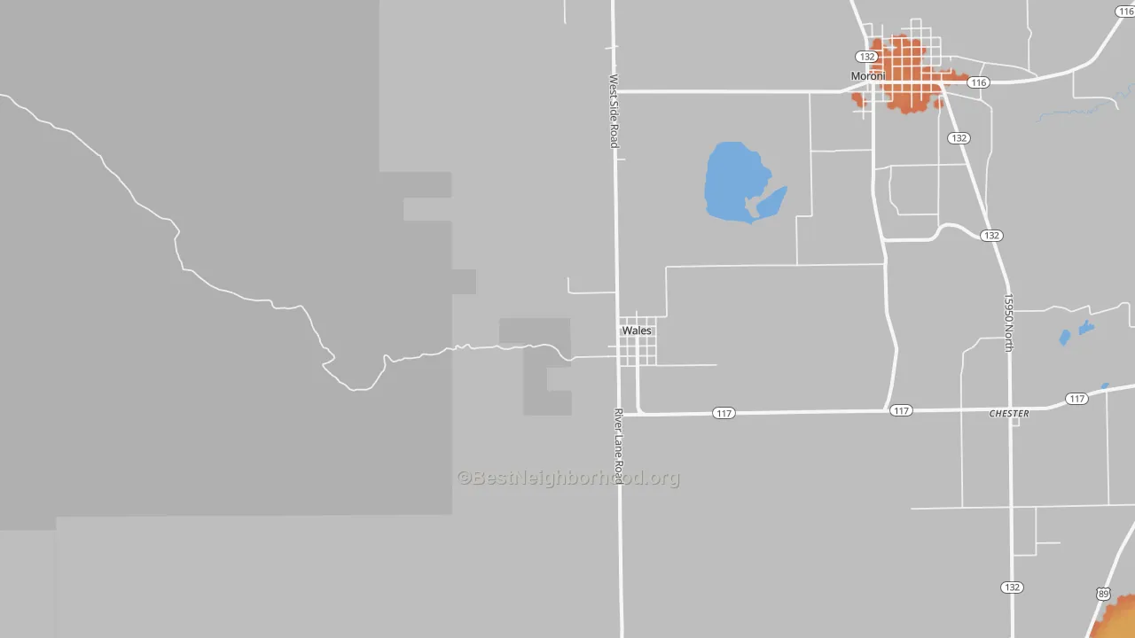 Bike Grade map of Wales, UT