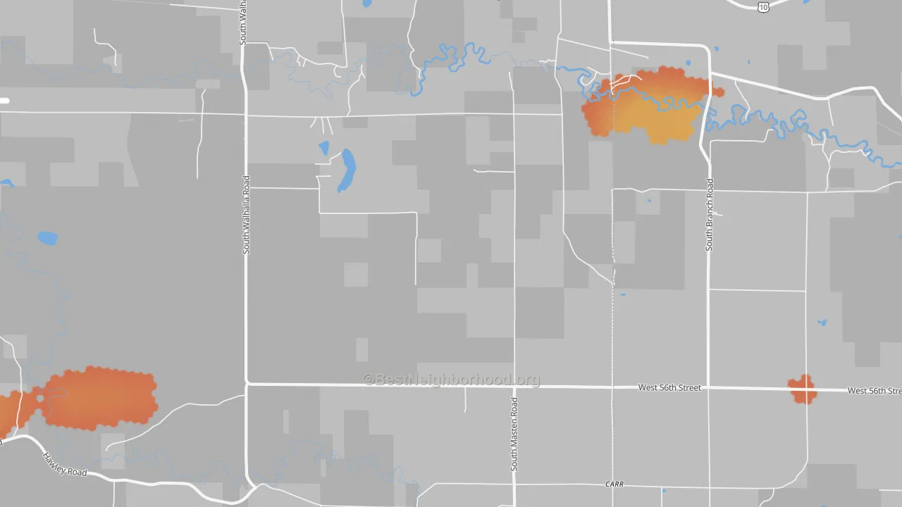 Bike Grade map of Walhalla, MI