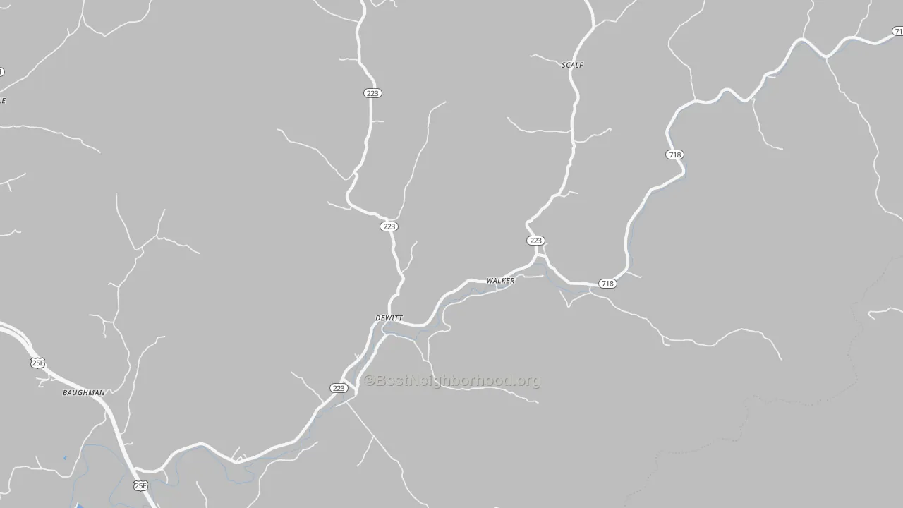 Bike Grade map of Walker, KY
