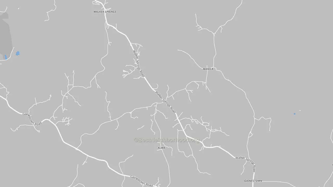Bike Grade map of Walker Springs, AL