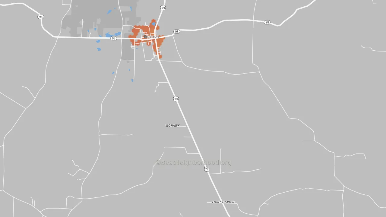 Bike Grade map of Walkerville, AR
