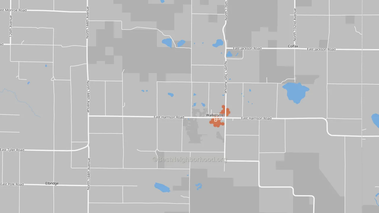 Bike Grade map of Walkerville, MI