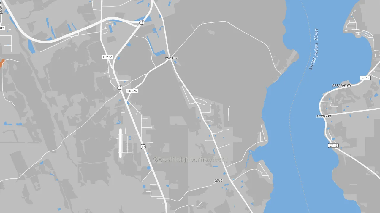 Bike Grade map of Walkill, FL