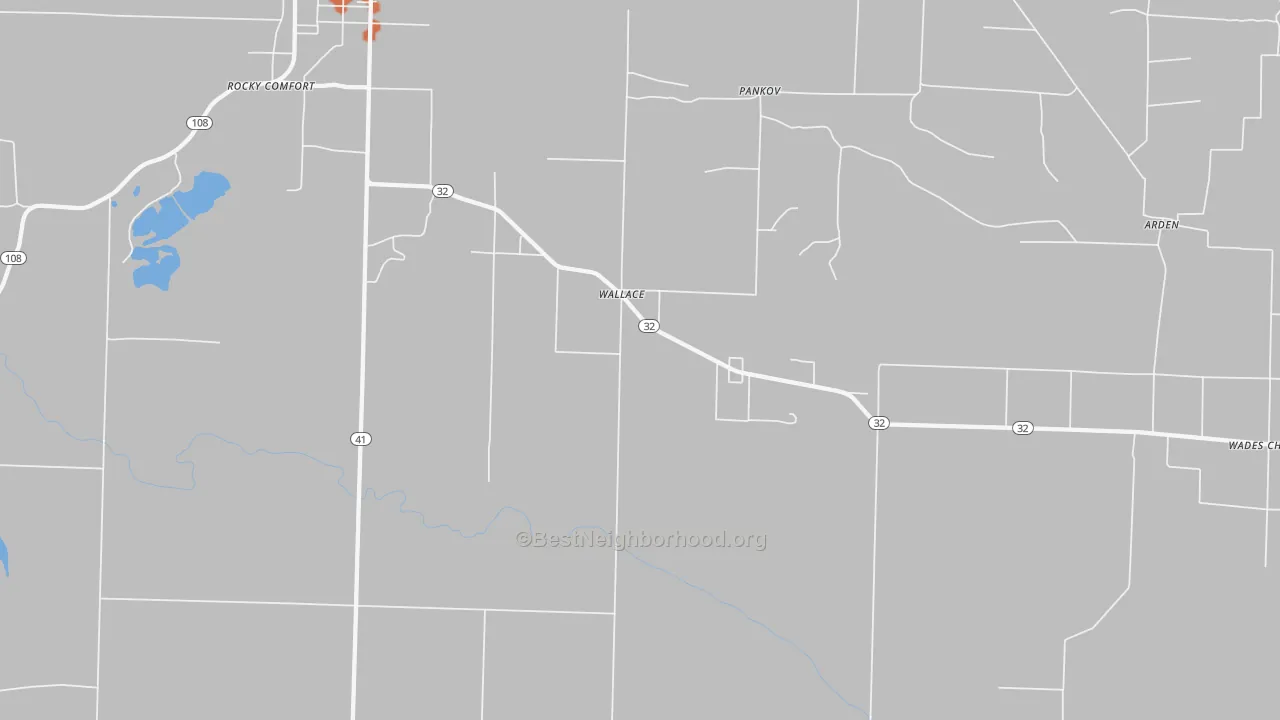 Bike Grade map of Wallace, AR