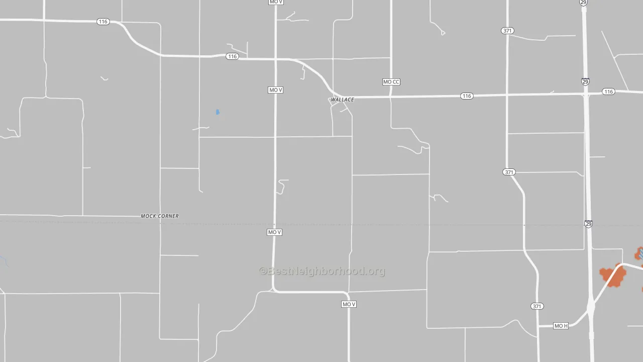 Bike Grade map of Wallace, MO
