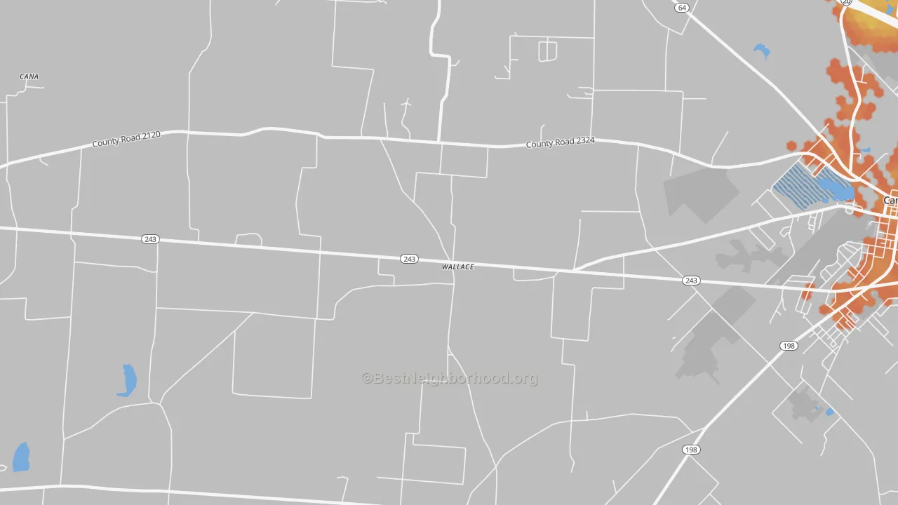 Bike Grade map of Wallace, TX