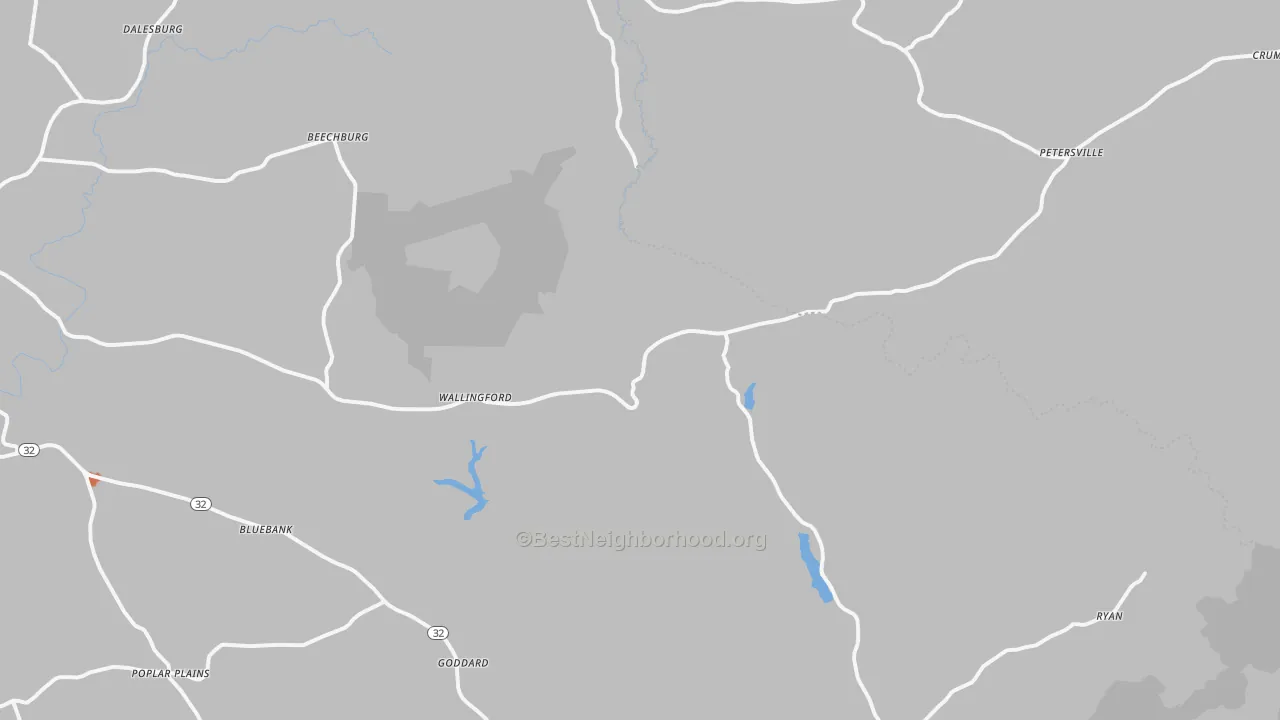 Bike Grade map of Wallingford, KY