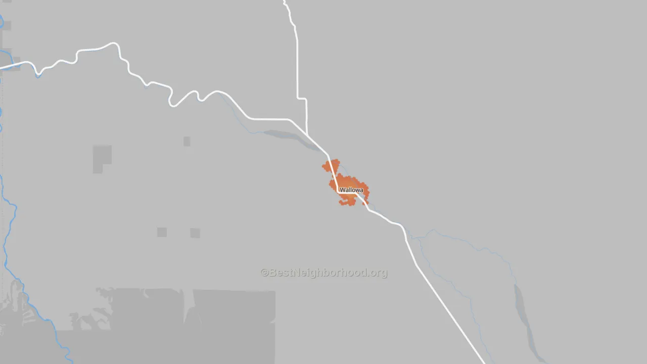 Bike Grade map of Wallowa, OR