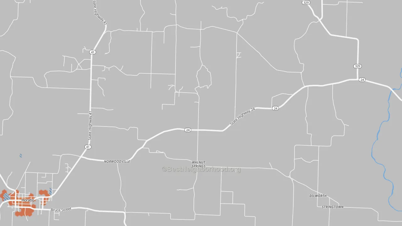 Bike Grade map of Walnut Springs, AR