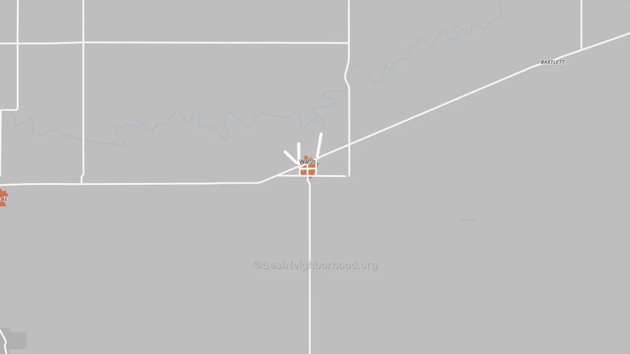 Bike Grade map of Walsh, CO