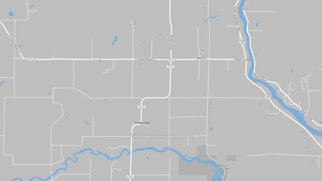 Bike Grade map of Walsh, WI