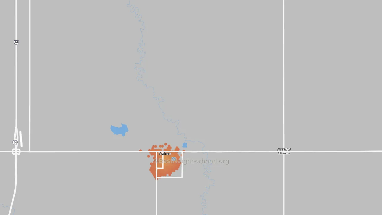 Bike Grade map of Walters, OK