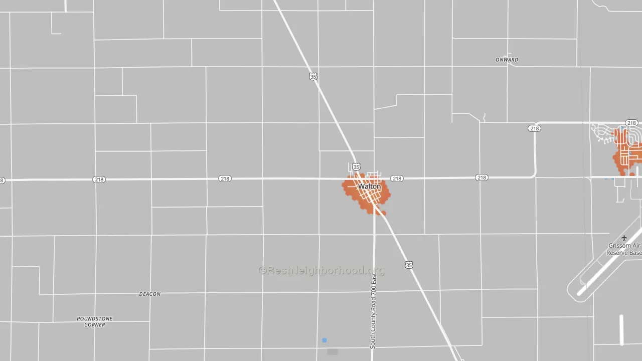 Bike Grade map of Walton, IN