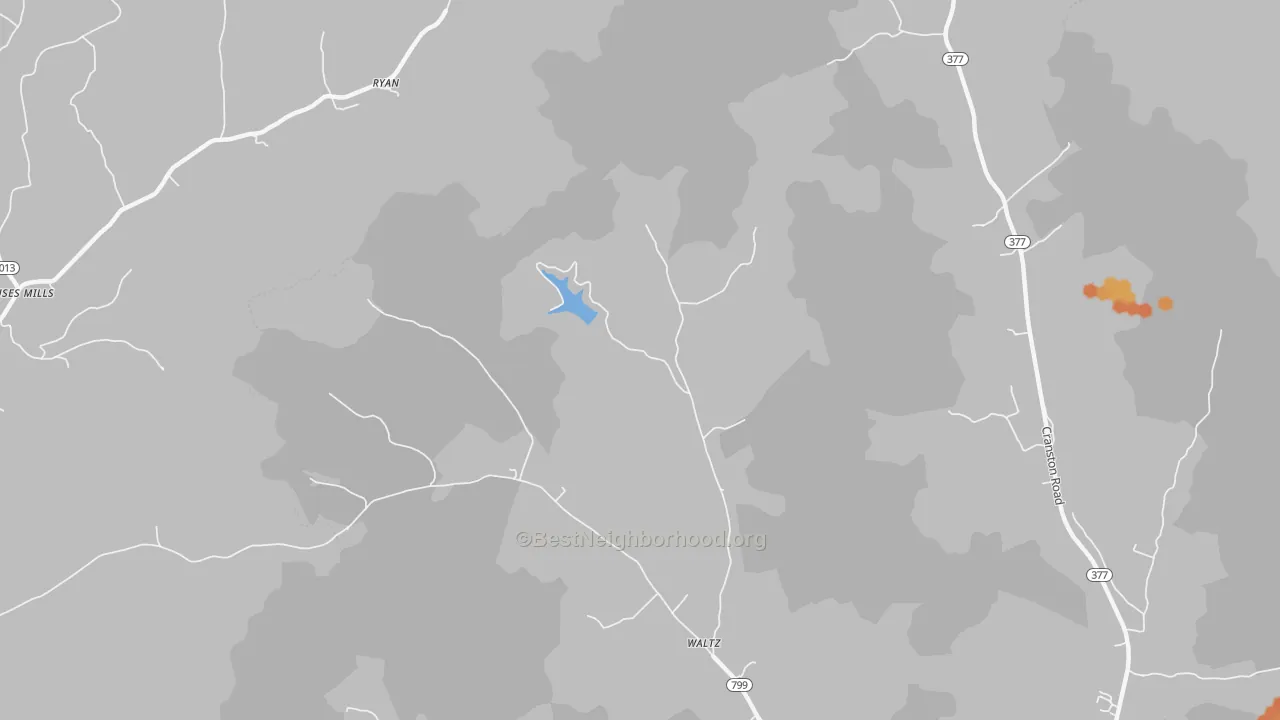 Bike Grade map of Waltz, KY