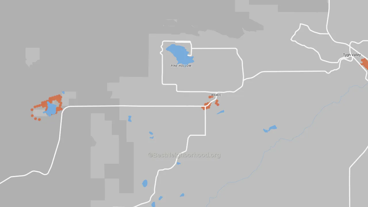 Bike Grade map of Wamic, OR