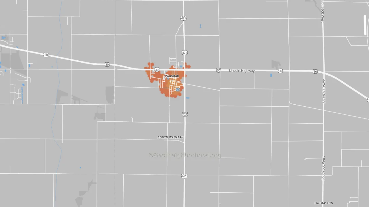 Bike Grade map of Wanatah, IN