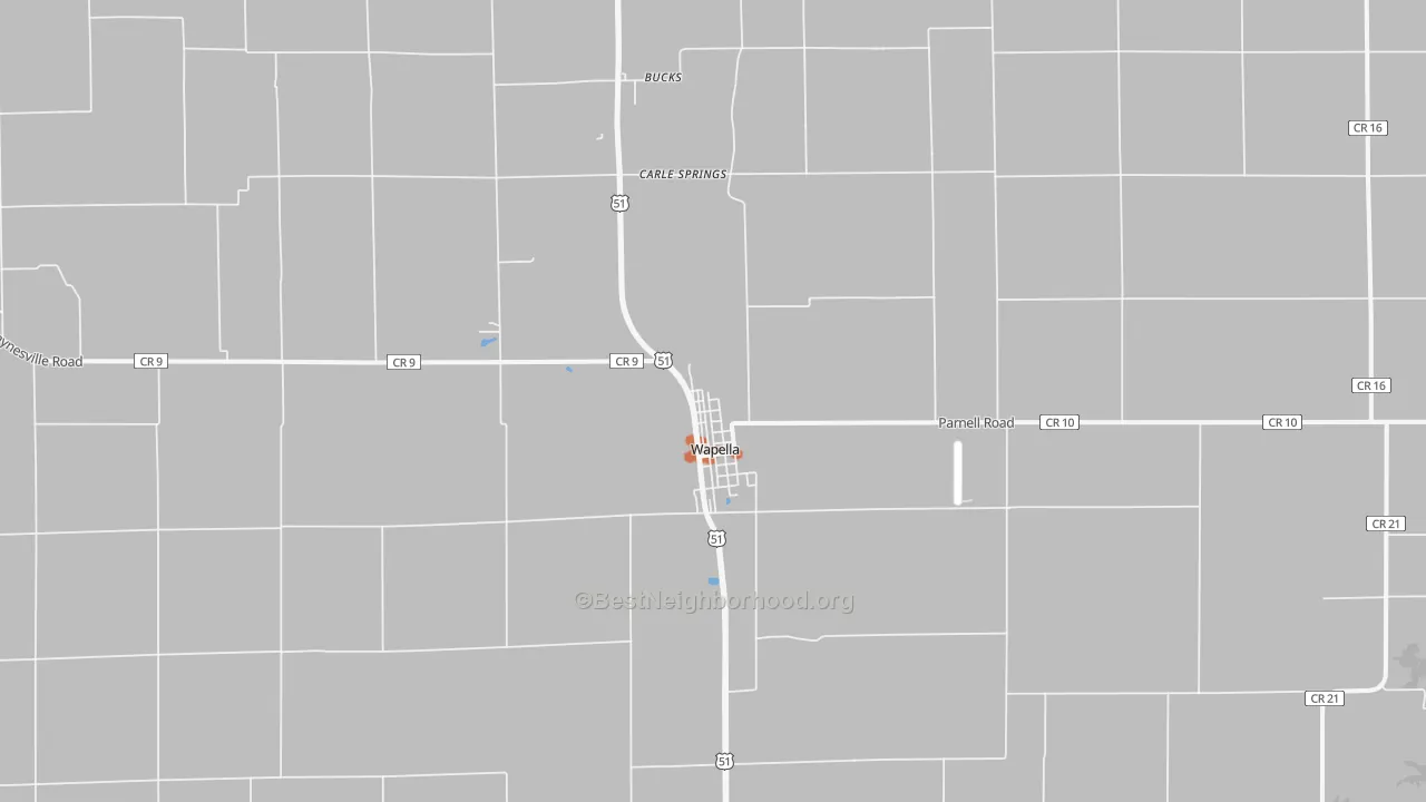 Bike Grade map of Wapella, IL