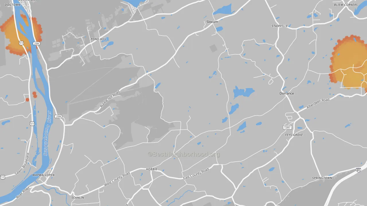 Bike Grade map of Wapwallopen, PA
