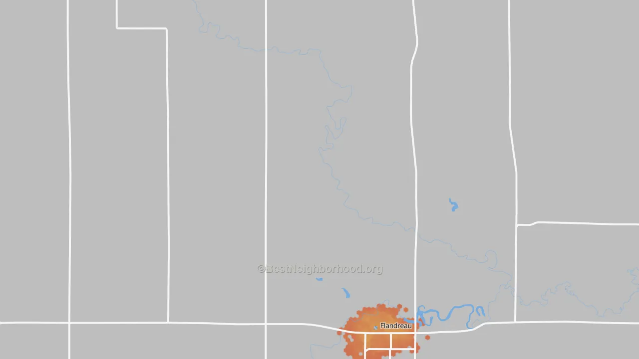Bike Grade map of Ward, SD