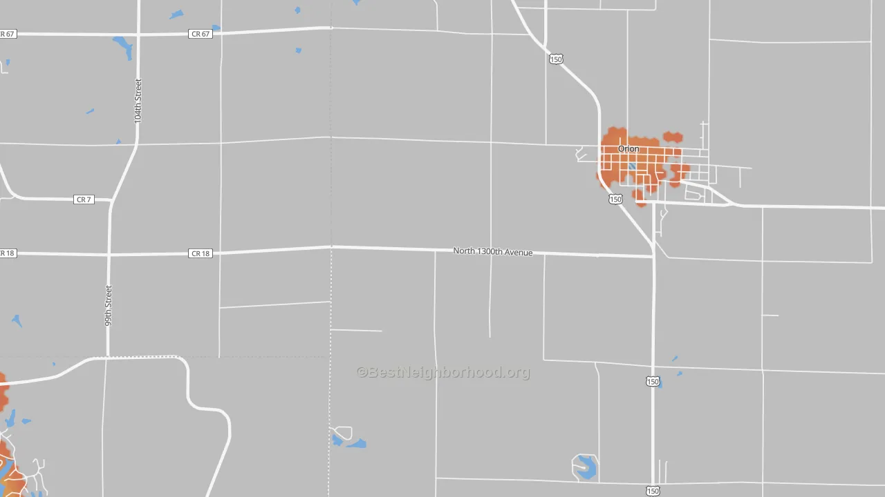Bike Grade map of Warner, IL