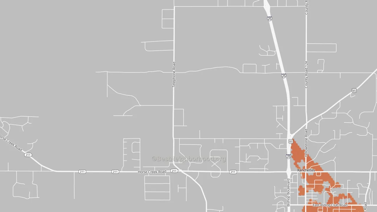 Bike Grade map of Warren Air Force Base, WY