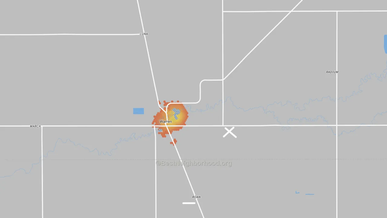 Bike Grade map of Warren, MN