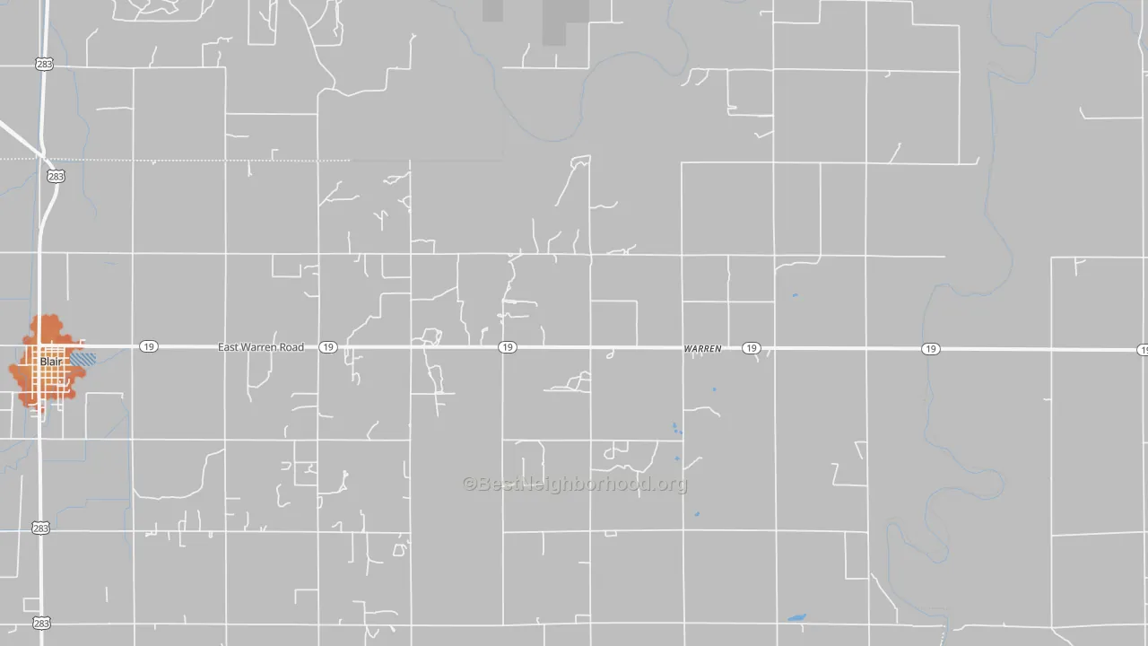 Bike Grade map of Warren, OK