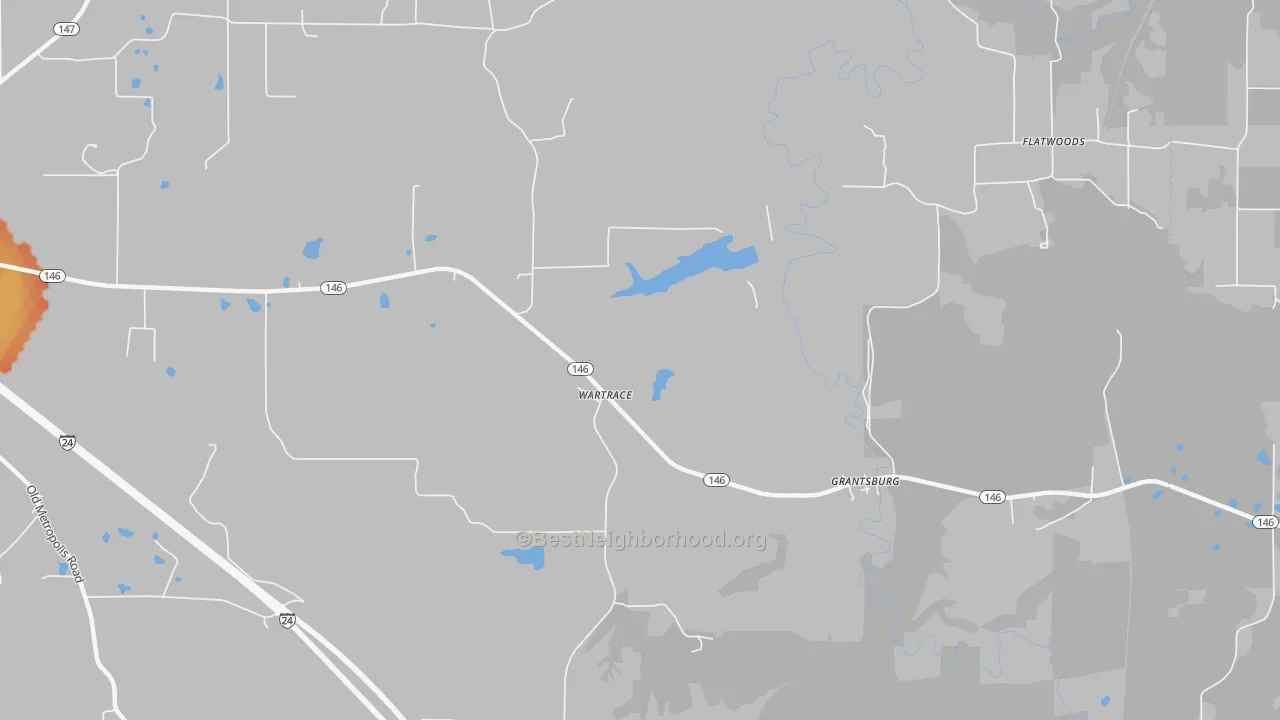 Bike Grade map of Wartrace, IL
