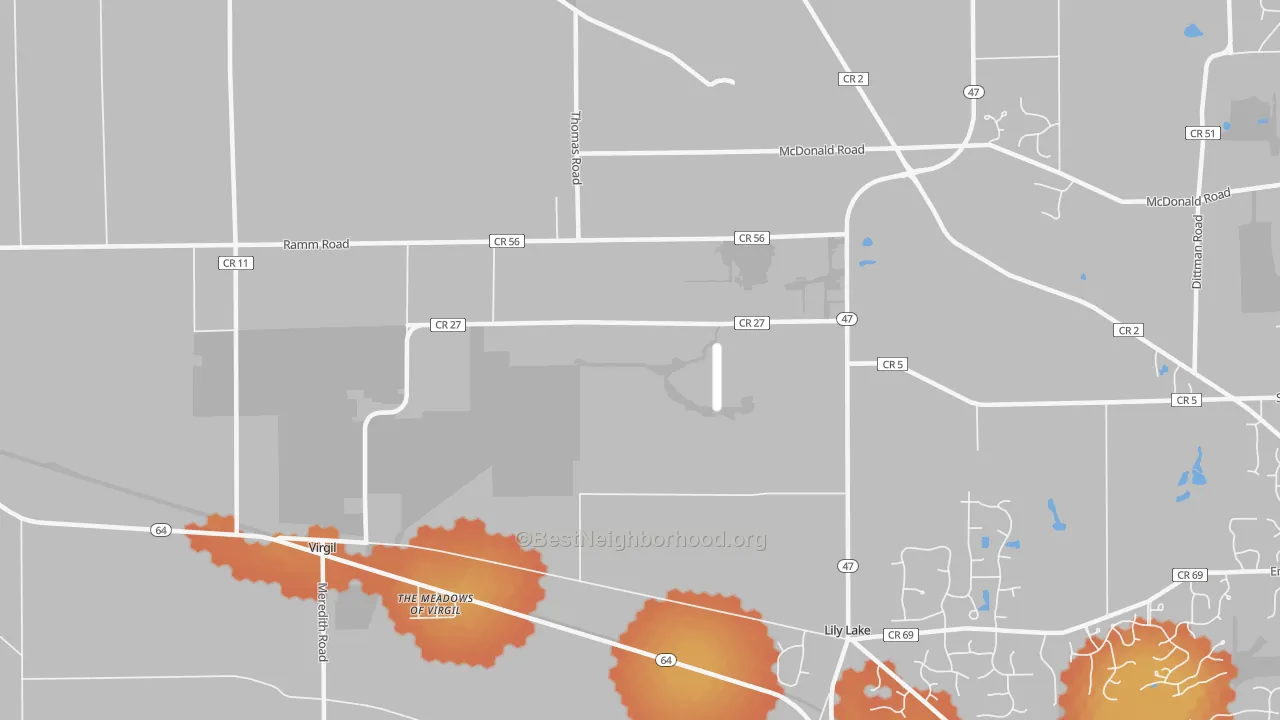 Bike Grade map of Wasco, IL