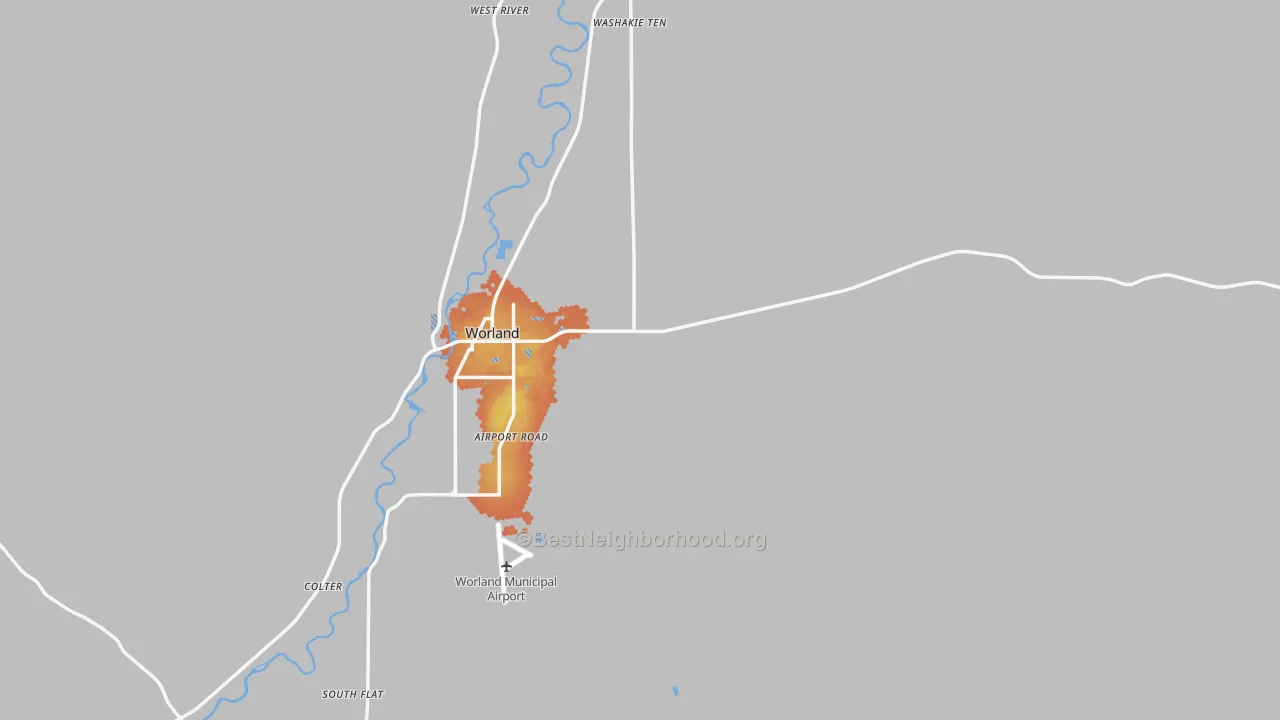 Bike Grade map of Washakie County, WY