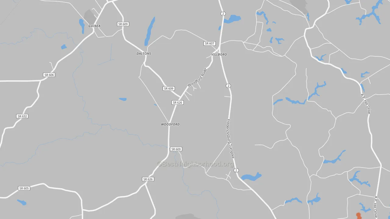 Bike Grade map of Washington Corner, VA